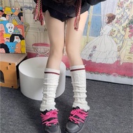 Y2k Leg Socks, Melade Design Color Matching Knitted Socks, Striped Twist Socks