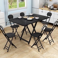 Foldable table ding table home meal portable outdoor table simple folding tall square table