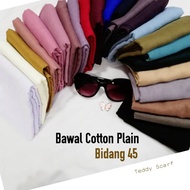 Tudung bawal cotton voile bidang 45 murah plain muslimah