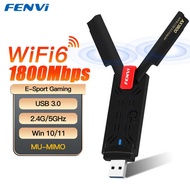 FENVI AX1800 WiFi 6 Dual Band 2.4G/5GHz Wireless Wi-Fi Dongle MT7921 Network d USB 3.0 WiFi6 Adapter