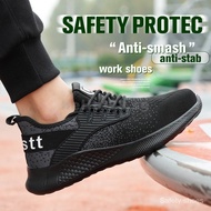 Ready Stock Ultra Light Safety Shoes Kevlar Work Shoes Breathable Deodorant Work Shoes Protective Shoes Steel Toe Safety Shoes Steel Toe Shoes Lightweight Protective Shoes Four Sea