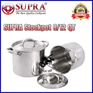 SUPRA Stock Pot 8/12QT / Panci Stainless Kukusan SUPRA