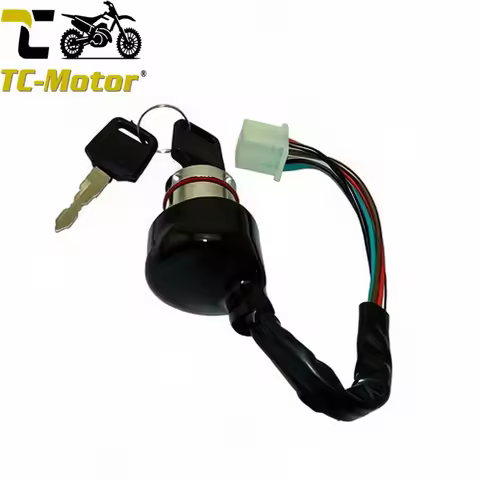 TC-Motor Brand New 6 Pin Wire On Lock Off Ignition Key Switch For Kazuma 50cc 70cc 90cc 125cc Falcon