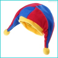 Nan Multicolor Clown Hat Jester Costume Accessories Mardi Gras Jester Hat Halloween Costumes for Mas