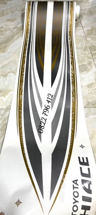 Tem dán chân xe Toyota Hiace Tem dán xe Hiace có 2 mẫu khách chọn