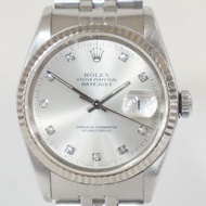 ROLEX DATEJUST 16234 10P 鑲鑽男士自動腕錶