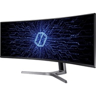 SAMSUNG 49” Odyssey CRG90  Dual QHD (5120x1440) Curved Gaming Monitor 120Hz QLED Height Adjust Stand
