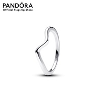 Pandora  Wave sterling silver ring เครื่องประดับ แหวน แหวนเงิน สีเงิน แหวนสีเงิน แหวนแพนดอร่า แพนดอร่า