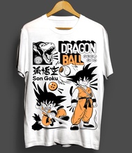 เสื้อยืด Dragon Ball Z Son Goku มังงะ Gohan Goten Vegeta Trunks ทุกขนาด T-shirt