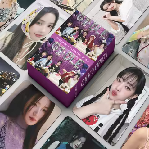 55pcs/set KPOP GIDLE Album 6th Anniversary LOMO Card Portrait SONG YUQI MINNIE SHUHUA Postcard (G)I-