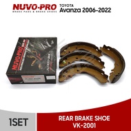 Nuvo-Pro Rear Brake Shoe Toyota Avanza 2006 - 2022 ( VK-2001 ) 1 Set