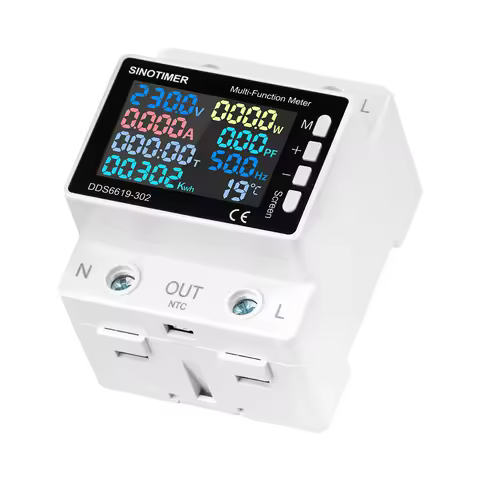 Tuya WiFi Multifunction Voltage/Current/Watt/Frequency Meter Over and Under Voltage Protector Remote