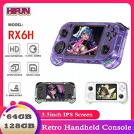 【Ready Stock】Open Source RX6H Retro Handheld Video Game Console Linux System 3.5inch IPS Screen Port