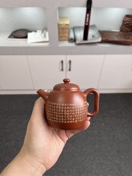 送禮紫砂壺茶壺汲直 现货实拍 原矿30目粗砂老朱泥 水色油润 泡养