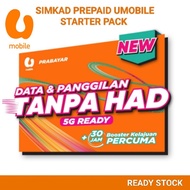 Umobile Prepaid Unlimited Simcard Internet dan Panggilan Tanpa Had (Ready Stock)