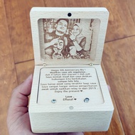 Angelagifts wooden Custom Song-Kisah Cinta Kita happy anniversary photo engraved digital music box,p