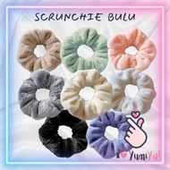 YumiYa Korean Scrunchie Hair Tie Large Soft Fluffy Aesthetic Fur