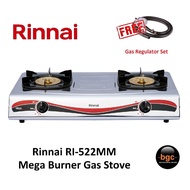 [Free Gas Regulator Set] Rinnai RI522MM 4.8Kw Mega Burner Gas Stove  Cooker RI-522MM