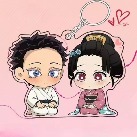 Demon Slayer: Kimetsu No Yaiba Acrylic Keychain Akaza Koyuki Anime Peripheral Cute Q Version Creativ