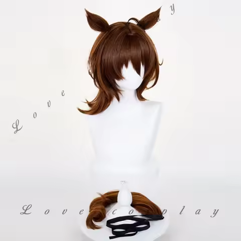 Game Pretty Derby Agnes Tachyon Cosplay Wig Ear Tail Umamusume Agunesu Takion Superluminal Princess