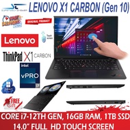 LENOVO THINKPAD X1 CARBON GEN 10 ULTRABOOK |GEN 9 |GEN 8 |GEN 7| CORE i7-12TH GEN | 16GB RAM DDR5| 1