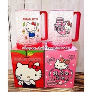 正版授權 三麗鷗 HELLO KITTY 凱蒂貓 冰涼把手杯 單耳杯 冰涼杯 把手杯 飲料杯 牛奶杯 茶杯 水杯 杯子 兩款
