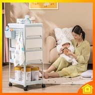 [OneHome] Baby Supplies Drawer Organizer Storage Rack Shelf Snack Bottle Trolley Wheel Rak Barang Bo