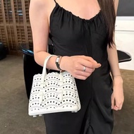 ✨【With Box】ALAIA  French Niche Wave Hollow Carved Cauliflower Basket, Hand Tote Bag, One-Shoulder Cr