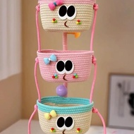 8.8 Wall-Hanging Storage Basket Wall-Hanging Hanging Basket Dormitory Room Cartoon Shelf Handy Tool 