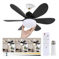 Gollier 52 cm E27 Ceiling Fan Light 6 Blades With adjustable lighting Compact Ceiling Fan Light