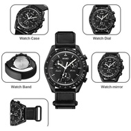 SKMEI Jam Tangan Analog Chrono Tachymeter Waterproof Nylon Strap - 1982 - Black