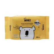 [Baby Moby]   ทิชชู่เปียกสูตรน้ำ 99.9% 1 ห่อ 20 แผ่น (PURE WATER WIPE)