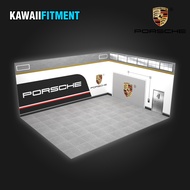 PORSCHE Garage Diorama Papercraft 164/