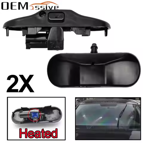 Xukey Pair Auto Front Windshield Washer Nozzles Sprayer Jet Heated Set For Audi A1 8X A4 B8 Q3 Q5 Q7