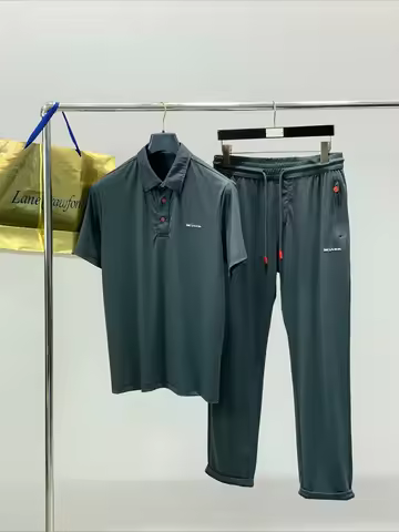 Kiton Light Breathable Casual Business POLO Shirt Casual Pants Set