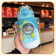 Free Straw BPA 700ml Bottle Design Cute Animal Water