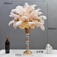 Light Luxury Dining Table Flower Decoration Flower Bar KTV Feather Decoration Table Flower Birthday 