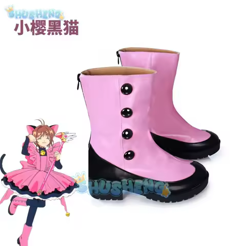Cardcaptor Sakura KINOMOTO SAKURA Cosplay Shoes Anime Character Prop Halloween Carnival Party