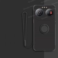 For IIIF150 Air3 Case Metal Magnetic Phone Holder Soft TPU Phone Cover With Anti-lost Sling Wrist Sh