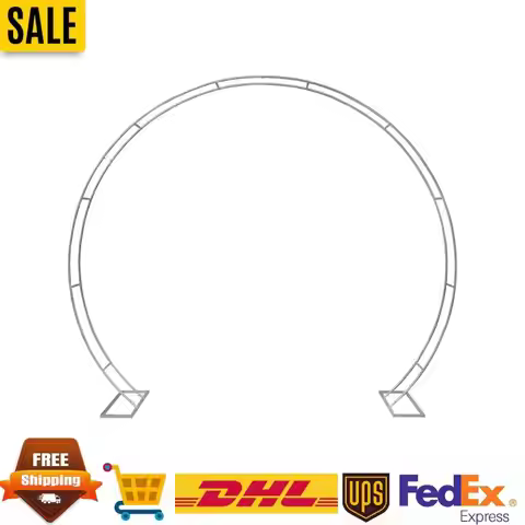 Large Size Circle Balloon Arch Decoration, 9*8ft Circular Steel Pipe Arch 11.02lbs Load-Bearing for 