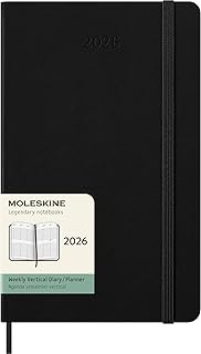 Moleskine DHB12WV3Y26 Notebook, Starts From January, 12 Months Weekly Diary, Vertical Large Size (W 
