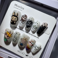 Monina Semi Handmade Labubu Series Fake Nails (10 Pcs)