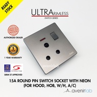 reTouch Ultra Rimless 15A Round Pin Frameless Switch Socket With Neon SIRIM Approved for Hood Hob AC