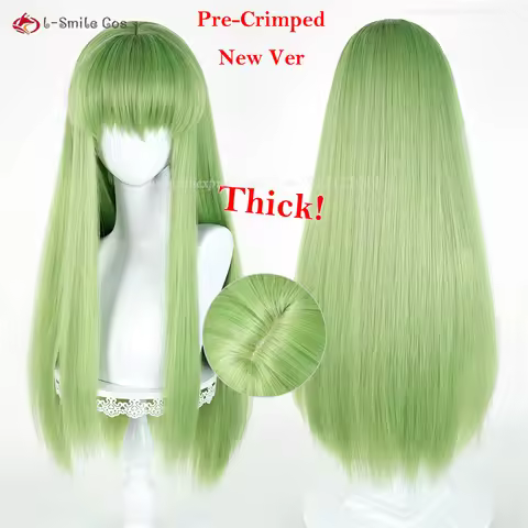 FGO Enkidu Cosplay Wig 80cm Long Straight Green Mixed Wigs For Women Cosplay Costumes Anime Wig Heat