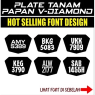 PLATE NEW SHAPE No Plate Motor 2D Number Plate Motorcyle Tulisan Tanam Nombor Plate Motosikal Belaka