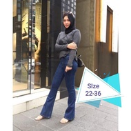 ready stock *   ladies new Fassionable botcut pant