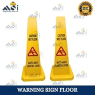 Warning Sign Floor Wet Floor Slippery Cone Floor Warning Sign