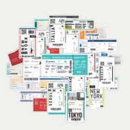 Sticker Pack Air Boarding Pass Ticket Stickers | TUMBLR Sticker | LAPTOP Stickers for Suitcases and 