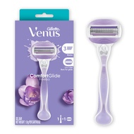 Gillette Venus Comfortglide Freesia Women's Razor, with flexible soap bars, 1 Razor Handle + 1 Blade