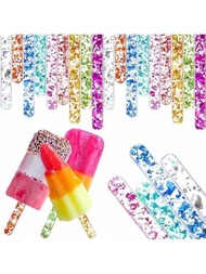DIY冰棒棍塑膠果凍彩色蛋糕冰淇淋棒冰霜工藝冰棍模具